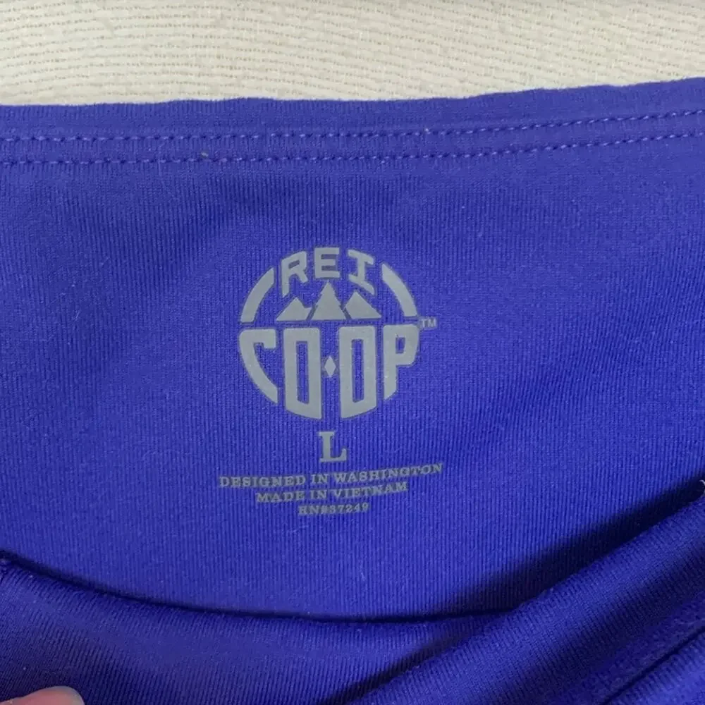 REI co-op women's large crop leggings purple athleisure gym workout gorp casual
